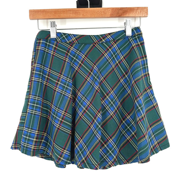 Tripp nyc Dresses & Skirts - Tripp NYC Plaid Mini Circle Skirt XS Mall Goth 90s Punk Grunge Emo Dark Academia